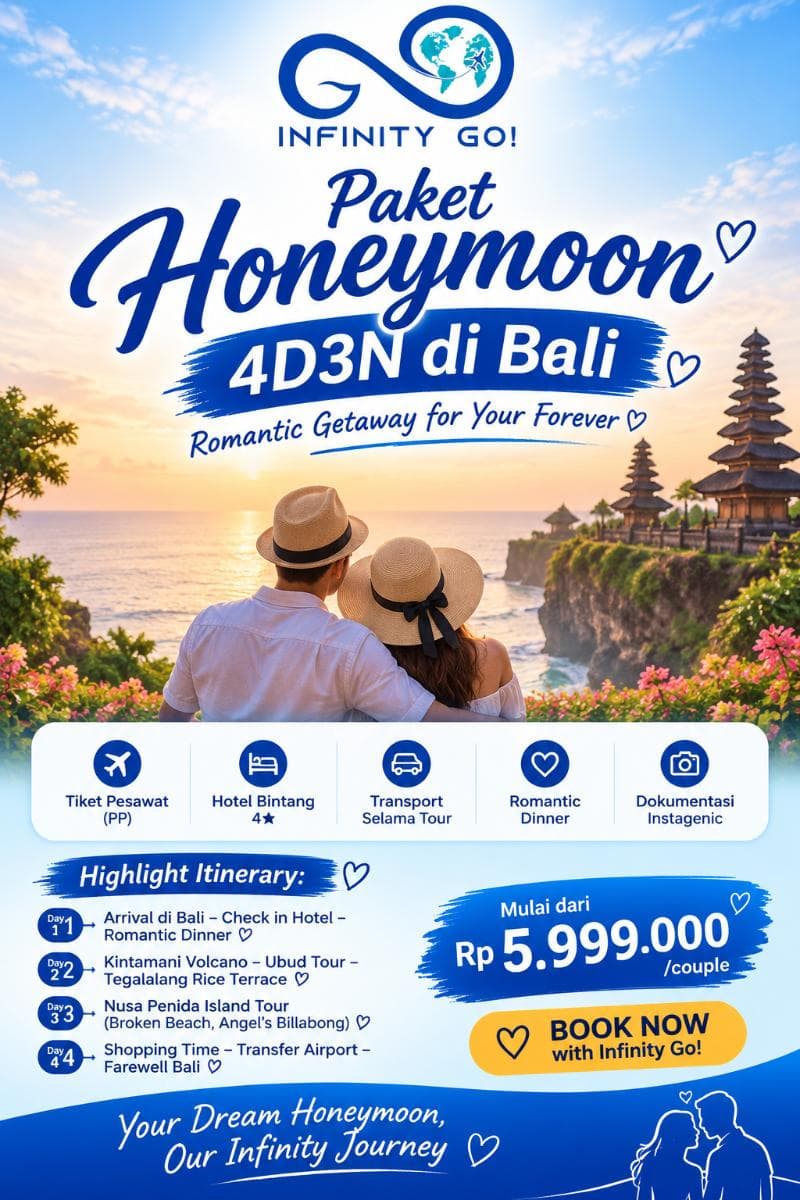 Paket Honeymoon Bali 4D3N