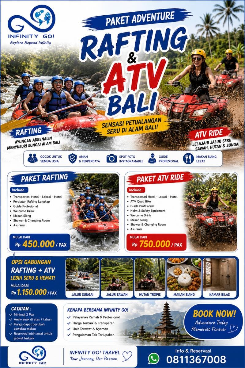 Paket Rafting & ATV Ubud